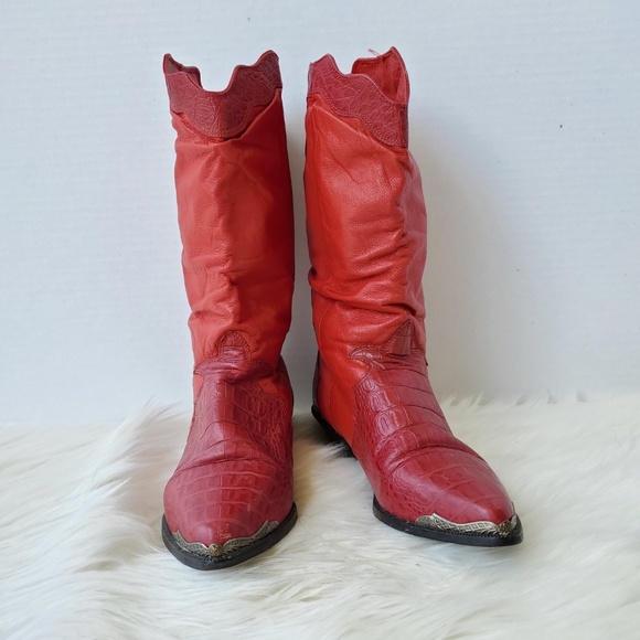 Zodiac Shoes - Vintage Zodiac leather western style boots size 8